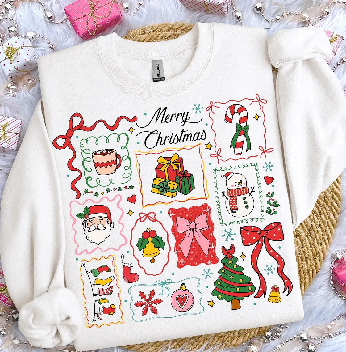 Merry Christmas Collage Sweatshirt